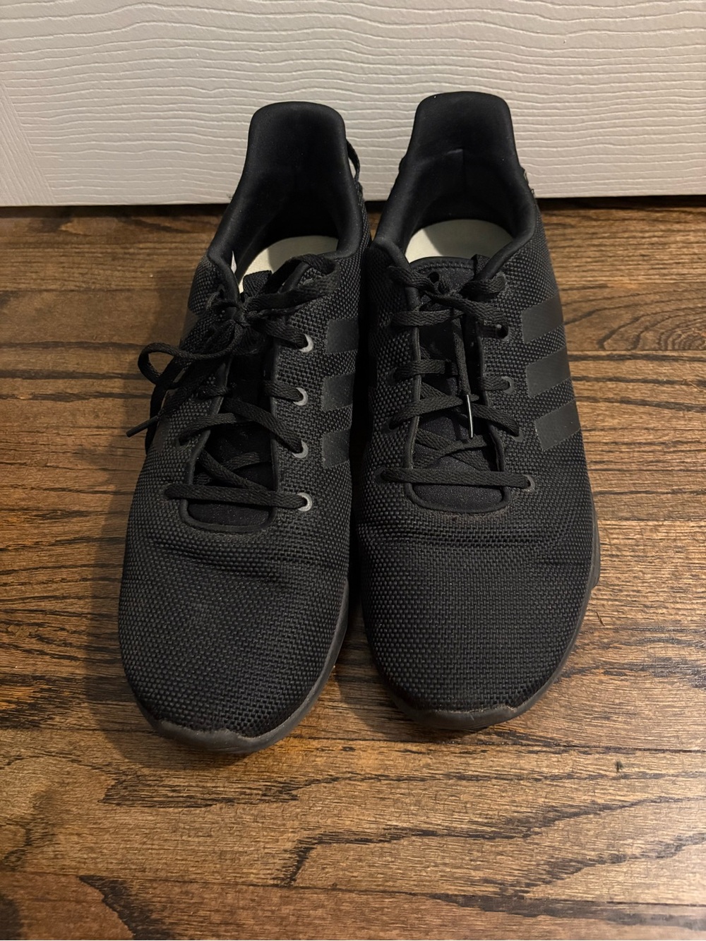 Men's Black Adidas Athletic Lace-Up Sneakers